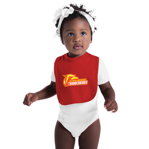  Red Baby Bib - Primary Logo