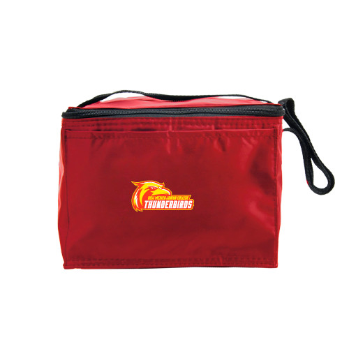  Six Pack Red Cooler - Primary Logo