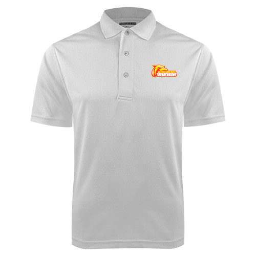  White Dry Mesh Polo - Primary Logo