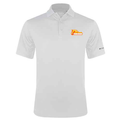  Columbia White Omni Wick Drive Polo - Primary Logo