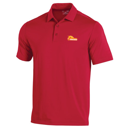  Under Armour Red Performance Polo - Primary Logo