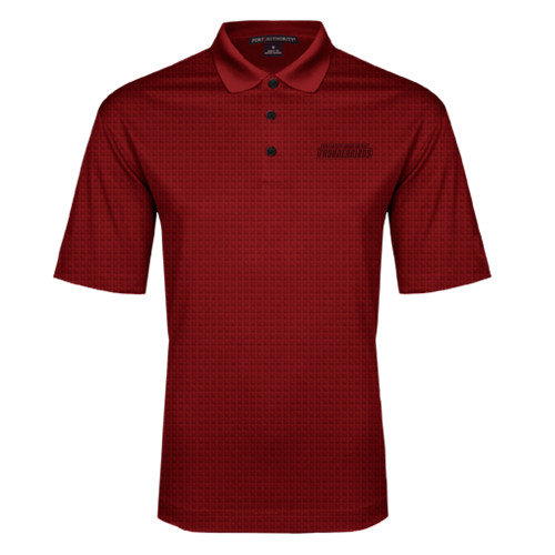  Red Performance Fine Jacquard Polo - Thunderbirds Word Mark