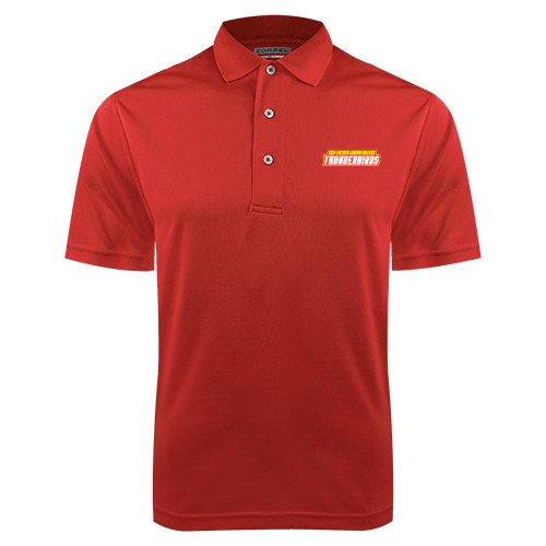  Red Dry Mesh Polo - Thunderbirds Word Mark