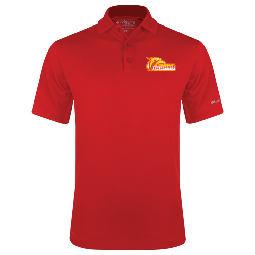  Columbia Red Omni Wick Drive Polo - Primary Logo