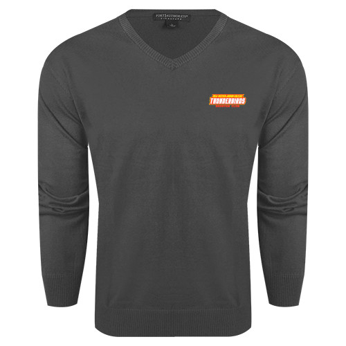  Charcoal Heather VNeck Sweater - Booster Club