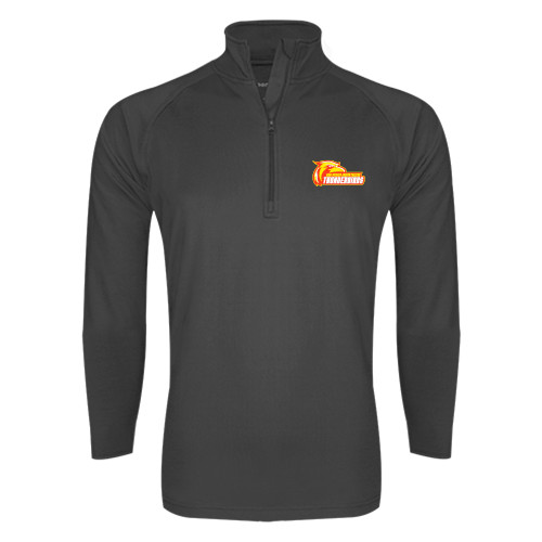  Sport Tek Charcoal Sport Wick Stretch 1/2 Zip Pullover - Primary Logo