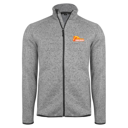  Grey Heather Sweater Fleece Jacket - Primary Logo
