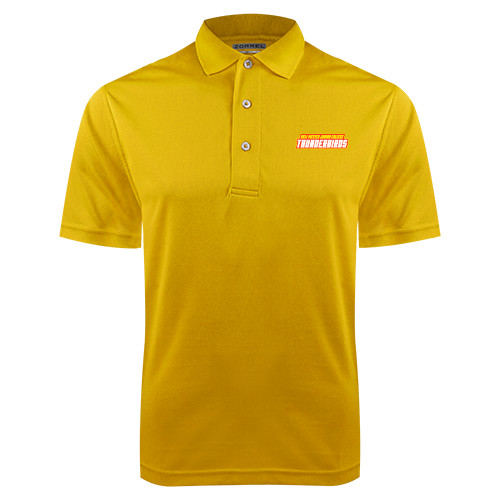  Gold Dry Mesh Polo - Thunderbirds Word Mark