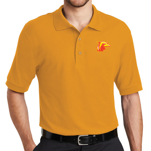  Gold Silk Touch Polo - Thunderbird Head