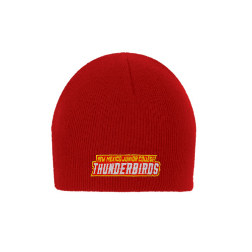  Red Knit Beanie - Thunderbirds Word Mark