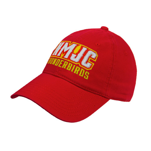  Red Unstructured Adjustable Low Profile Hat - NMJC Thunderbirds Lettermark