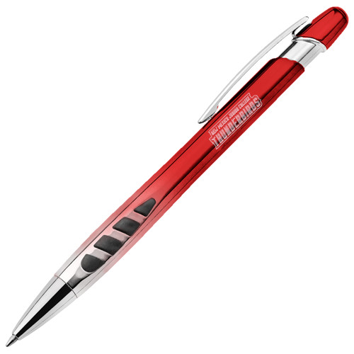  Veneno Metallic Red Pen w/Blue Ink - Thunderbirds Word Mark Engraved