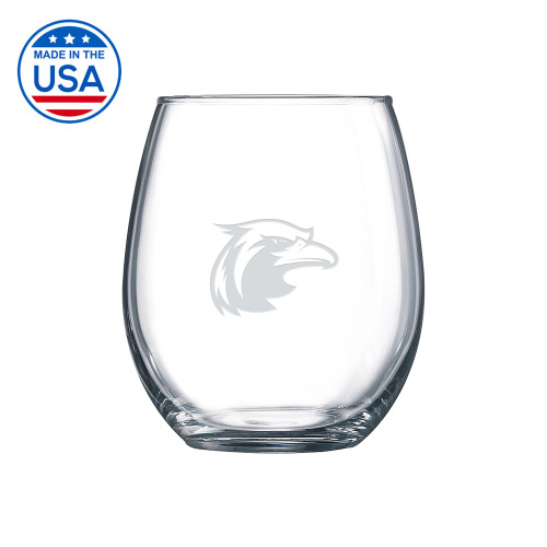  Libbey Stemless Glass 17oz - Thunderbird Head Engraved