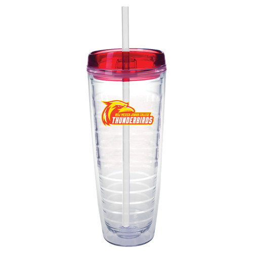  Tritan Double Wall Tumbler w/Red Top 26oz - Primary Logo