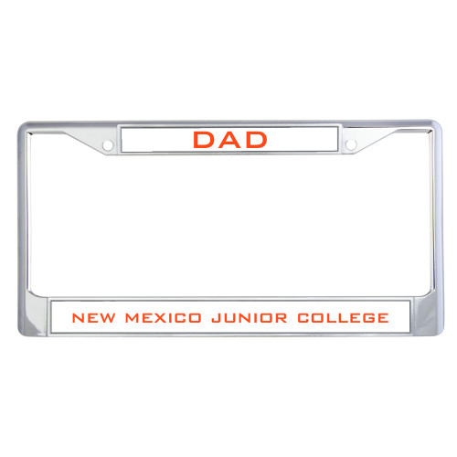  Dad Metal License Plate Frame in Chrome - Dad