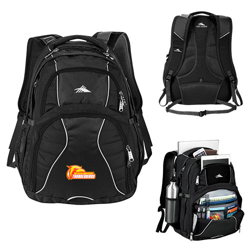  High Sierra Black Swerve Computer Backpack - Primary Logo
