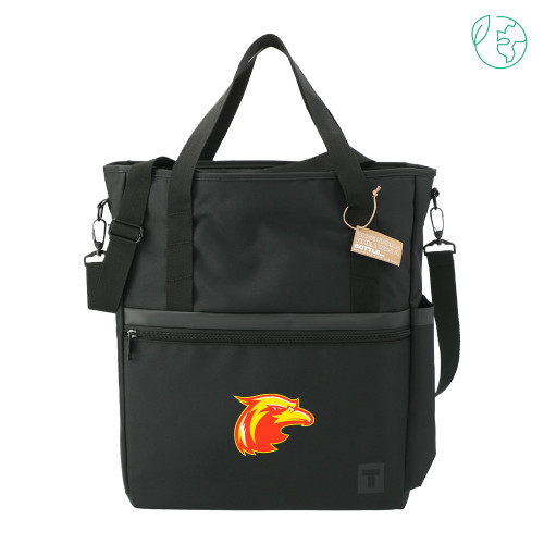  Tranzip Black Recycled Computer Tote - Thunderbird Head
