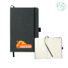 Thumbnail image for  5.5 x 8.5 Black FSC Mix Recycled Leather Bound Journal