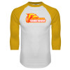 Thumbnail image for  White/Gold Raglan Baseball T Shirt