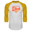 Thumbnail image for  White/Gold Raglan Baseball T Shirt