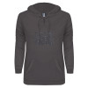 Thumbnail image for  ENZA Womens Dark Heather V Notch Raw Edge Fleece Hoodie