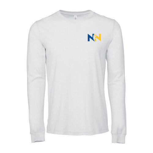  Bella + Canvas White Jersey Cotton Long Sleeve T Shirt - Near North Health Primary Mark