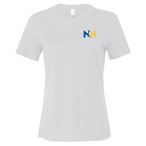  Bella + Canvas Womens White Relaxed Cotton T Shirt - Near North Health Primary Mark