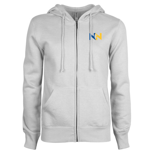  ENZA Womens White Fleece Full Zip Hoodie - Near North Health Primary Mark