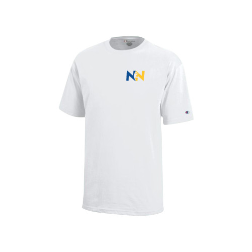  Champion Youth White Short Sleeve Tee - Near North Health Primary Mark
