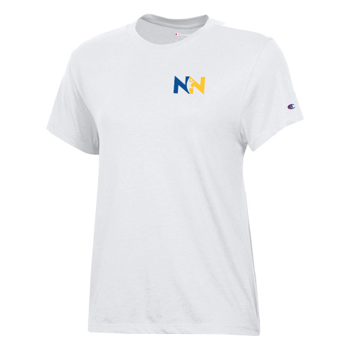  Champion Womens  White Core Short Sleeve Tee - Near North Health Primary Mark