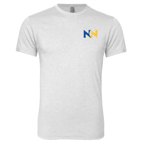  Next Level Heather White Triblend Tee - Near North Health Primary Mark