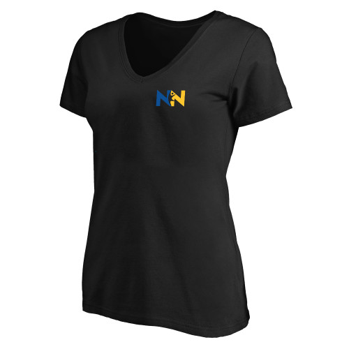  Womens Plus Black V Neck T Shirt - Near North Health Primary Mark