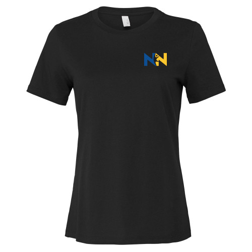  Bella + Canvas Womens Black Relaxed Cotton T Shirt - Near North Health Primary Mark