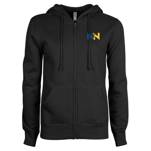  ENZA Womens Black Fleece Full Zip Hoodie - Near North Health Primary Mark