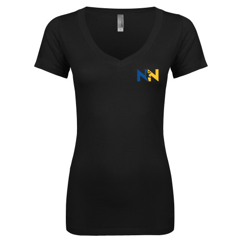  Next Level Womens Black Ideal V Tee - Near North Health Primary Mark
