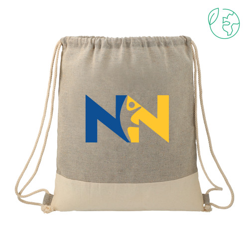  Split Recycled Cotton Grey/Natural Drawstring Bag - Near North Health Primary Mark