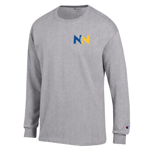 Champion Oxford Grey Long Sleeve T Shirt - Near North Health Primary Mark
