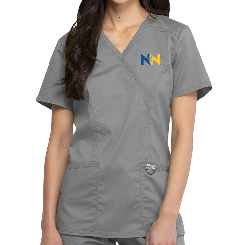  Womens Grey Revolution Scrub Top - Near North Health Primary Mark