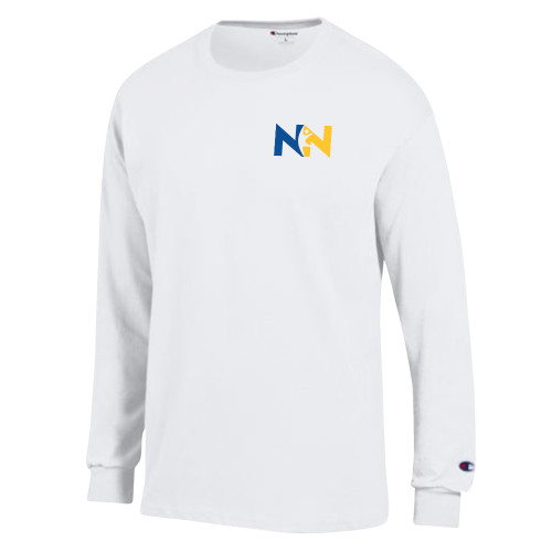  Champion White Long Sleeve T Shirt - Near North Health Primary Mark
