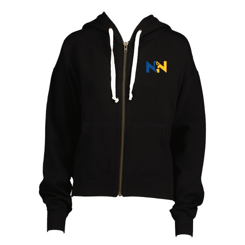  ENZA Womens Black Boxy Full Zip Hood - Near North Health Primary Mark
