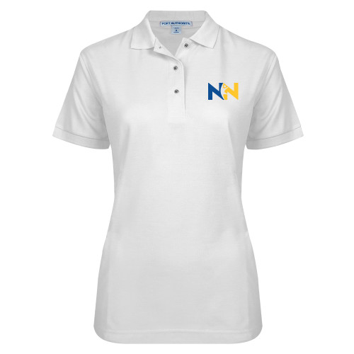  Womens Silk Touch White Pique Polo - Near North Health Primary Mark