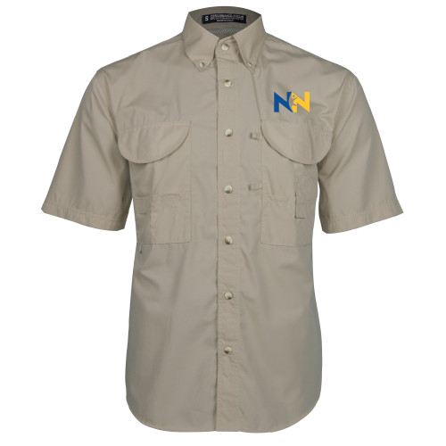  Khaki Fishing Shirt Performance Short Sleeve - Near North Health Primary Mark