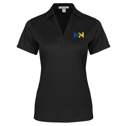  Womens Black Performance Fine Jacquard Polo - Near North Health Primary Mark