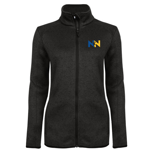  Womens Black Heather Fleece Jacket - Near North Health Primary Mark