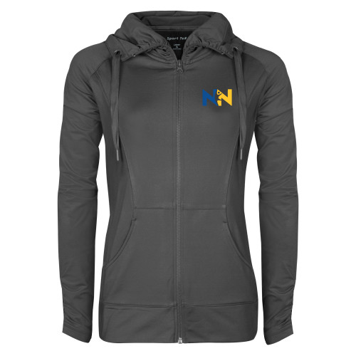  Womens Charcoal Sport Wick Stretch Full Zip Jacket - Near North Health Primary Mark
