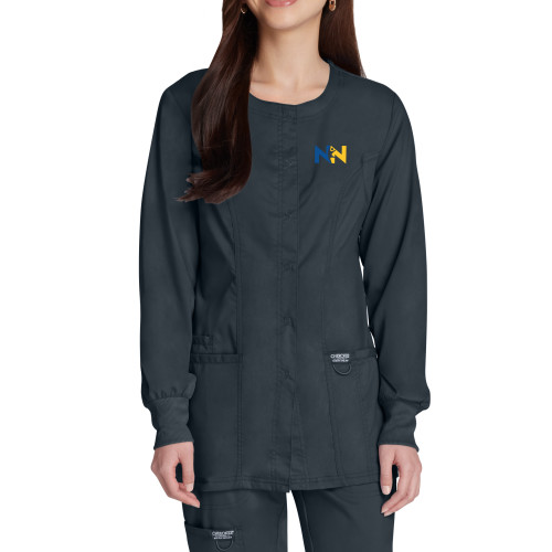  Womens Pewter Revolution Snap Front Jacket - Near North Health Primary Mark