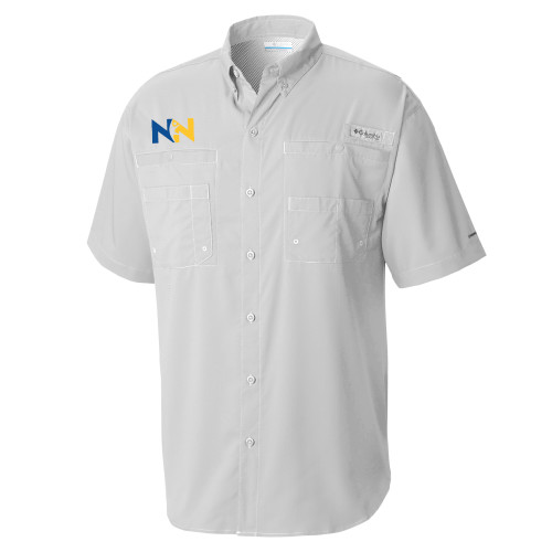  Columbia Cool Grey Tamiami Performance Short Sleeve Shirt - Near North Health Primary Mark