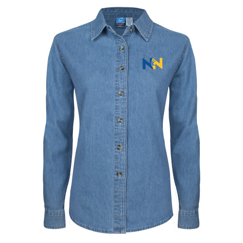 Womens Denim Long Sleeve Shirt - Near North Health Primary Mark