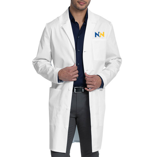  Mens 40in White Stretch Twill Lab Coat - Near North Health Primary Mark