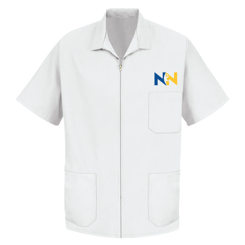 Red Kap Mens Zip Front Smock in White - Near North Health Primary Mark